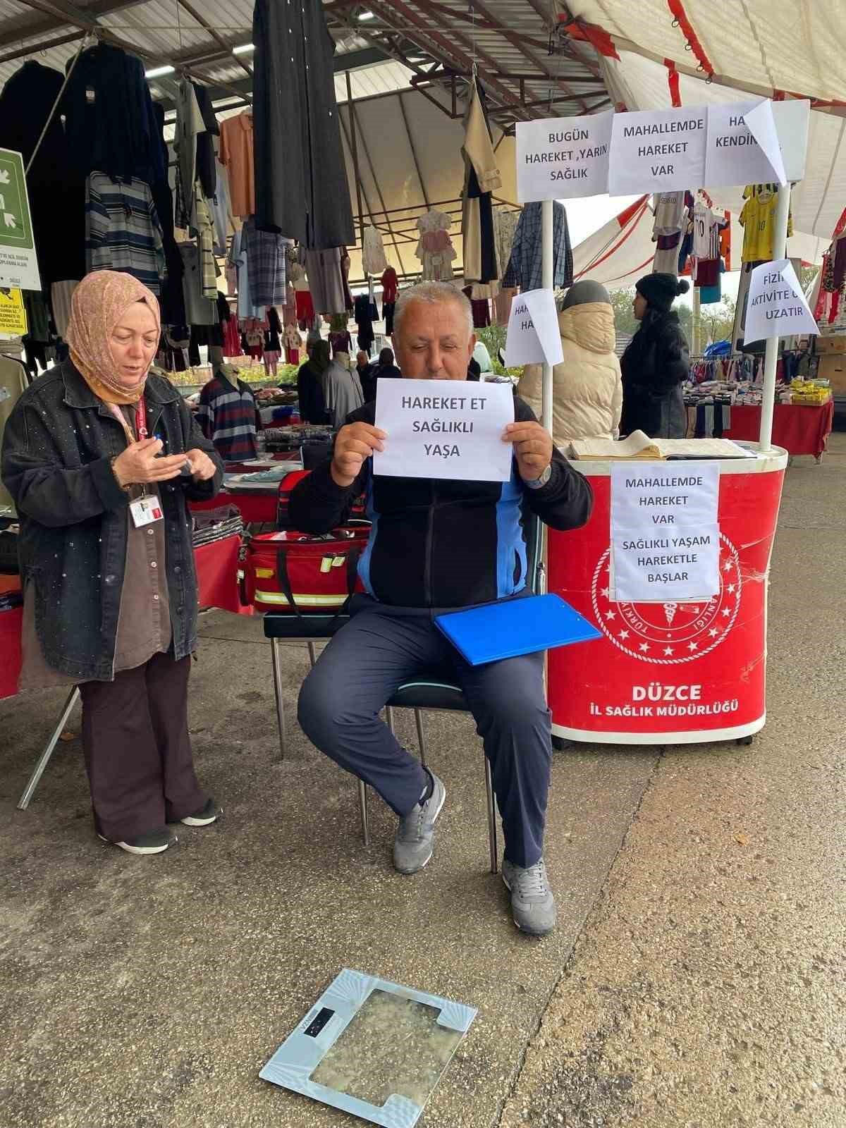 Düzce Çilimli\'de \'Mahallemde Hareket Var\' standında kas gücü ölçümü yapıldı
