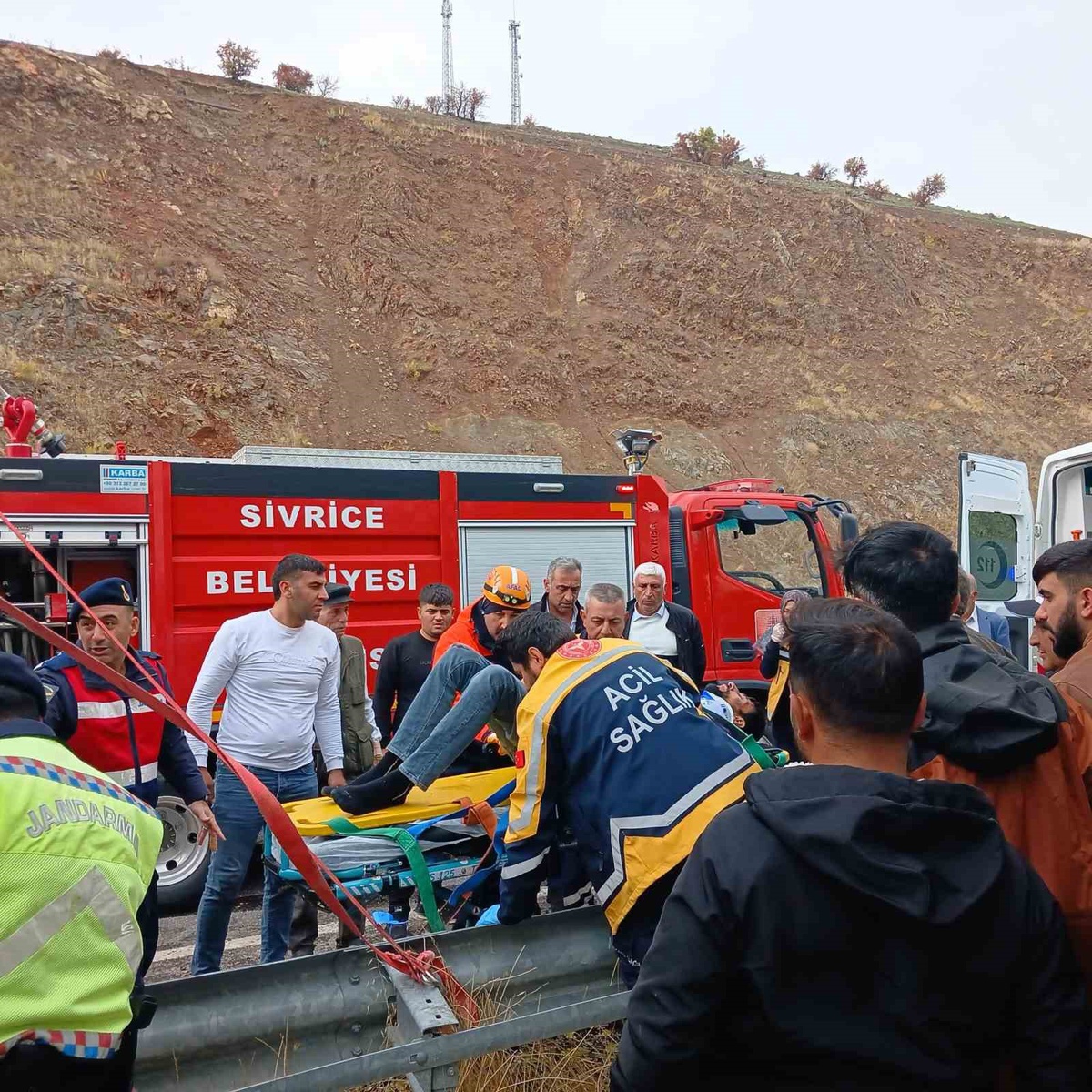 Elazığ\'da devrilen hayvan tırında sürücü yaralandı, çok sayıda küçükbaş telef oldu