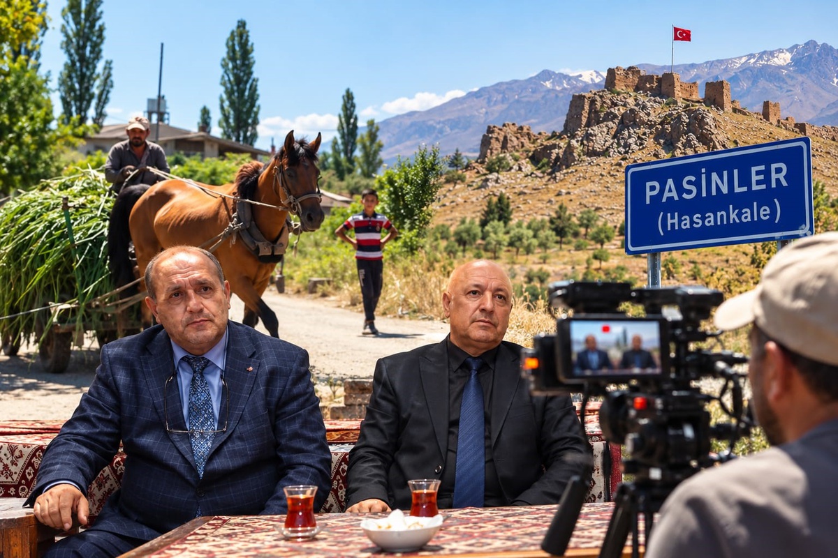 Bdirxanlı, İki Hasankale belgeseli için Hsnqala-Hasankale bağlarını Pasinler\'de çekti