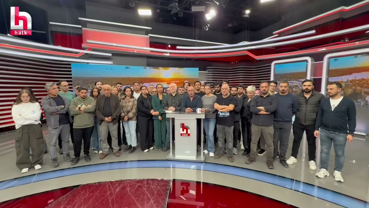 Halk TV\'ye kayyum atanmasının ardından Suat Toktaş stüdyoda veda konuşması yaptı