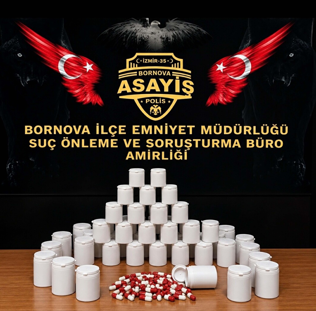 İzmir Bornova\'da ev aramasında 2 bin 775 sentetik ecza bulundu, 1 şüpheli gözaltında