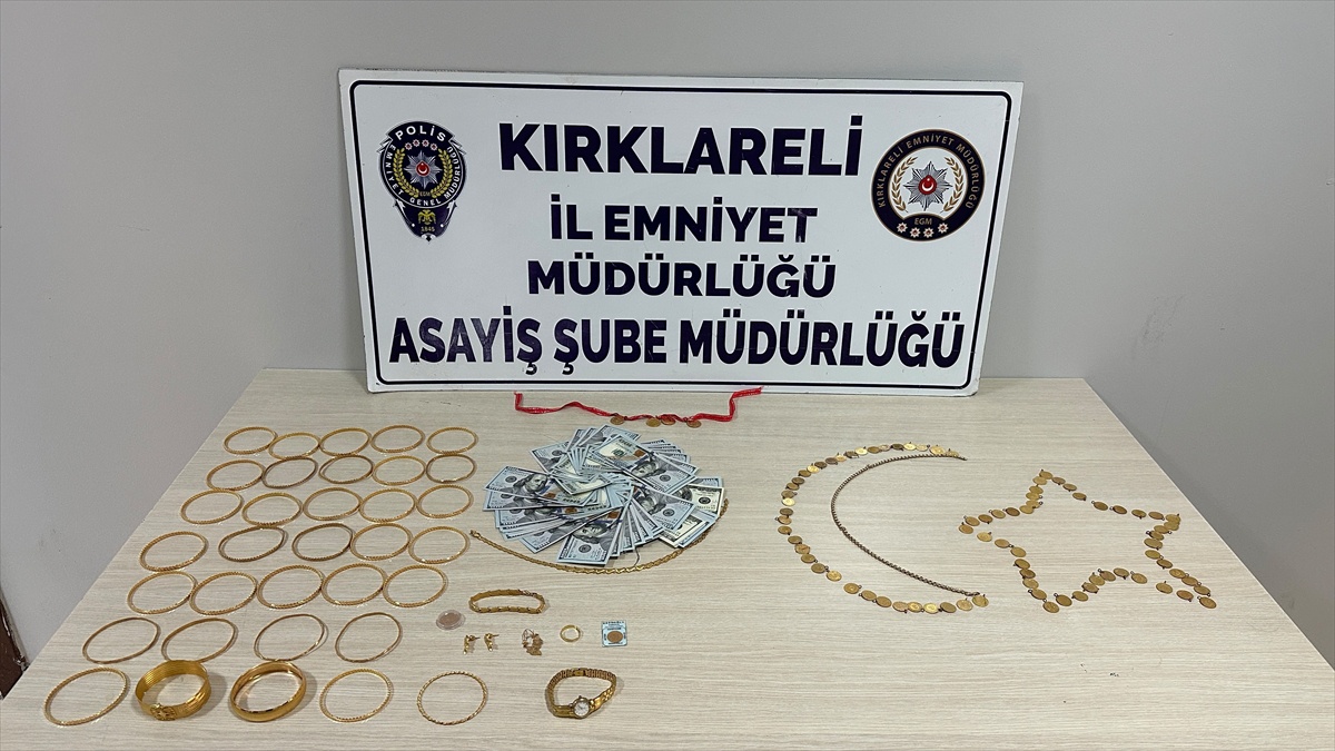 Kırklareli\'nde polis taklidi yapan şüpheli, 6 milyon liralık ziynetle tutuklandı