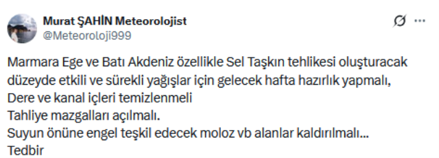 İstanbul'daki seli günler önce bildi! Şimdi daha kötüsünü söylüyor