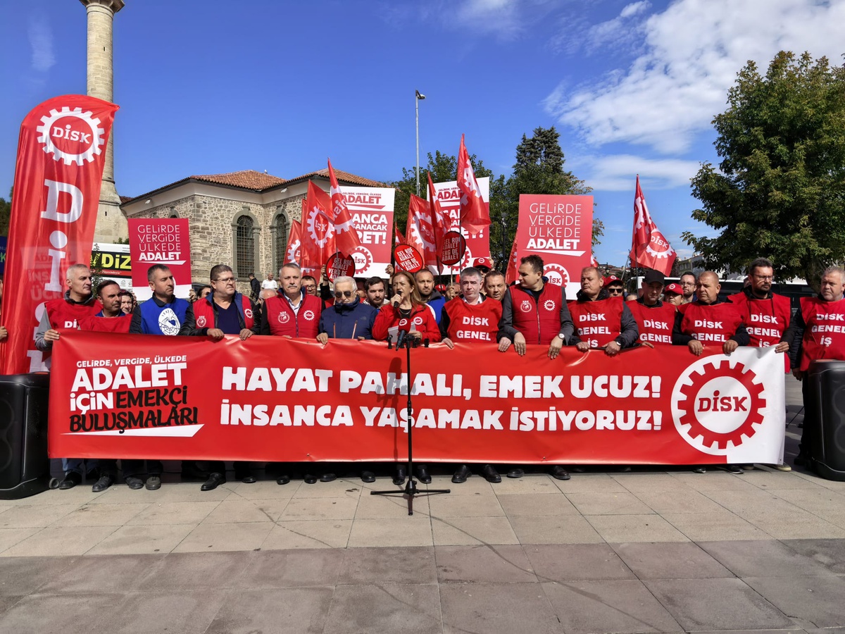 DİSK Başkanı Çerkezoğlu Tekirdağ\'da Halk TV yayınının durdurulmasına hak ihlali dedi