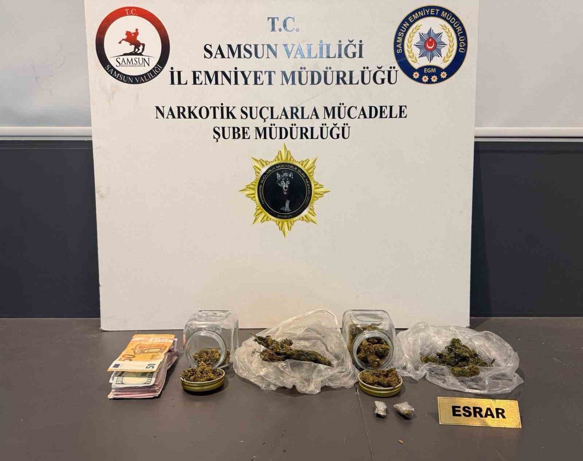 Samsun\'da polis 3 narkotik operasyonda metamfetamin ve para ele geçirdi, 1 kişi yakalandı