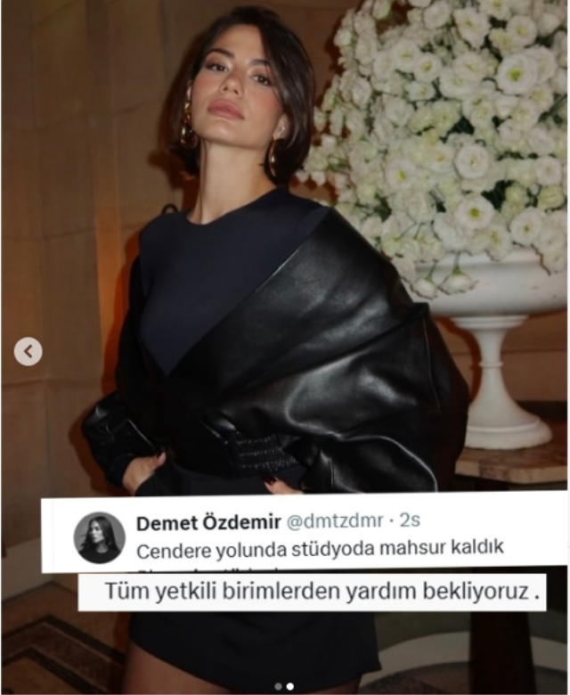 Sarıyer’de stüdyoda mahsur kalan Demet Özdemir botla kurtarıldı