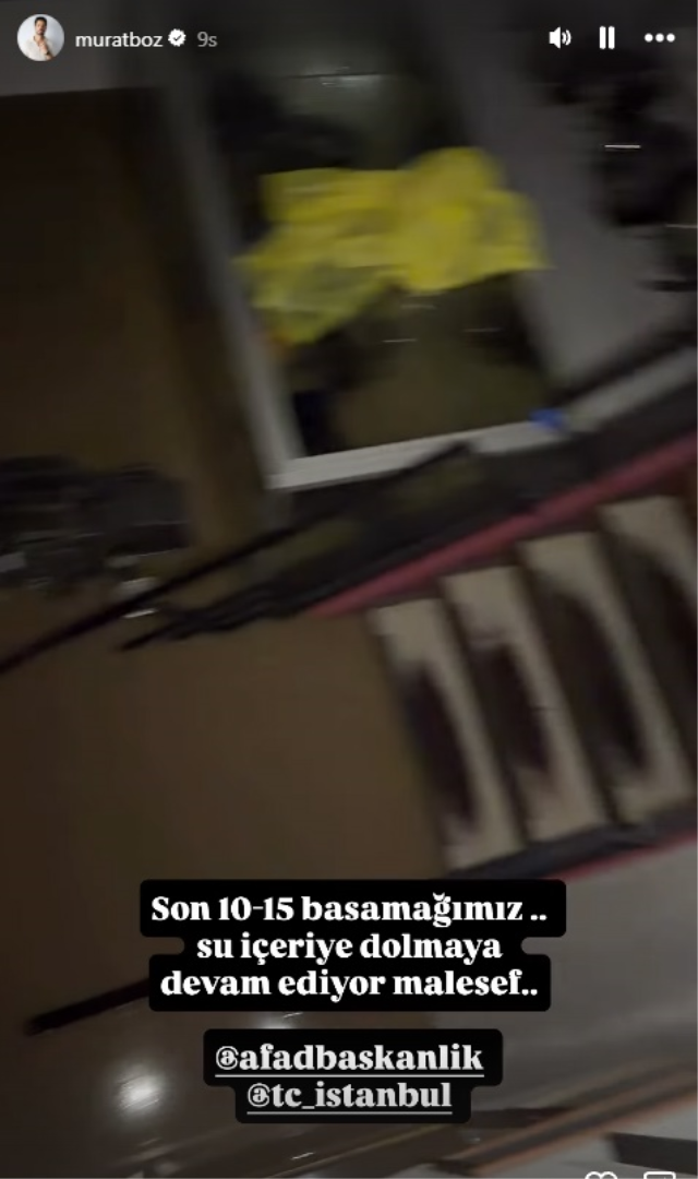 Sarıyer’de stüdyoda mahsur kalan Murat Boz, botla kurtarıldı