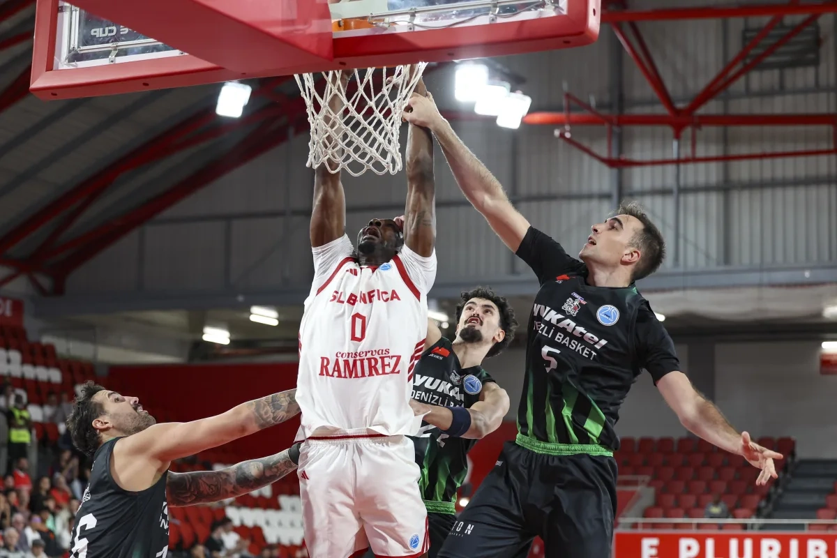 Denizli Basket, Benfica deplasmanında 96-91 yenilirken 17 sayılık farkı 3\'e indirdi