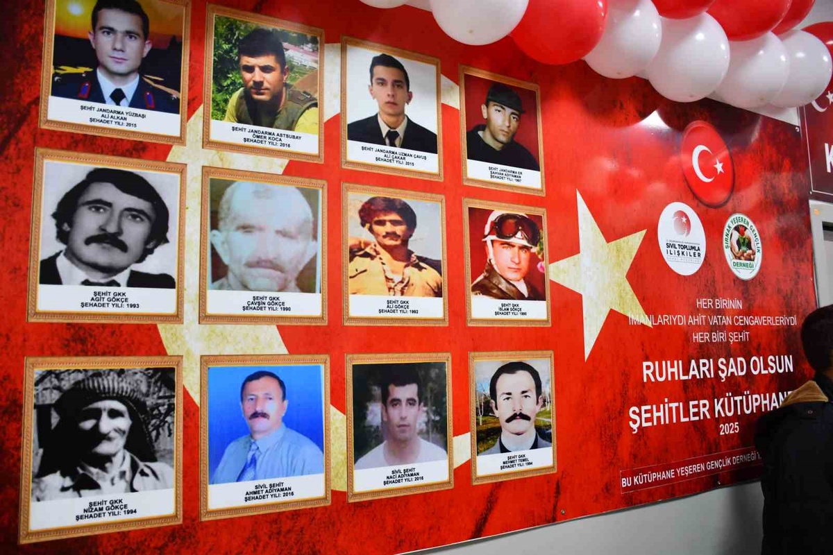 12 şehidin ismi kütüphanede yaşatılacak