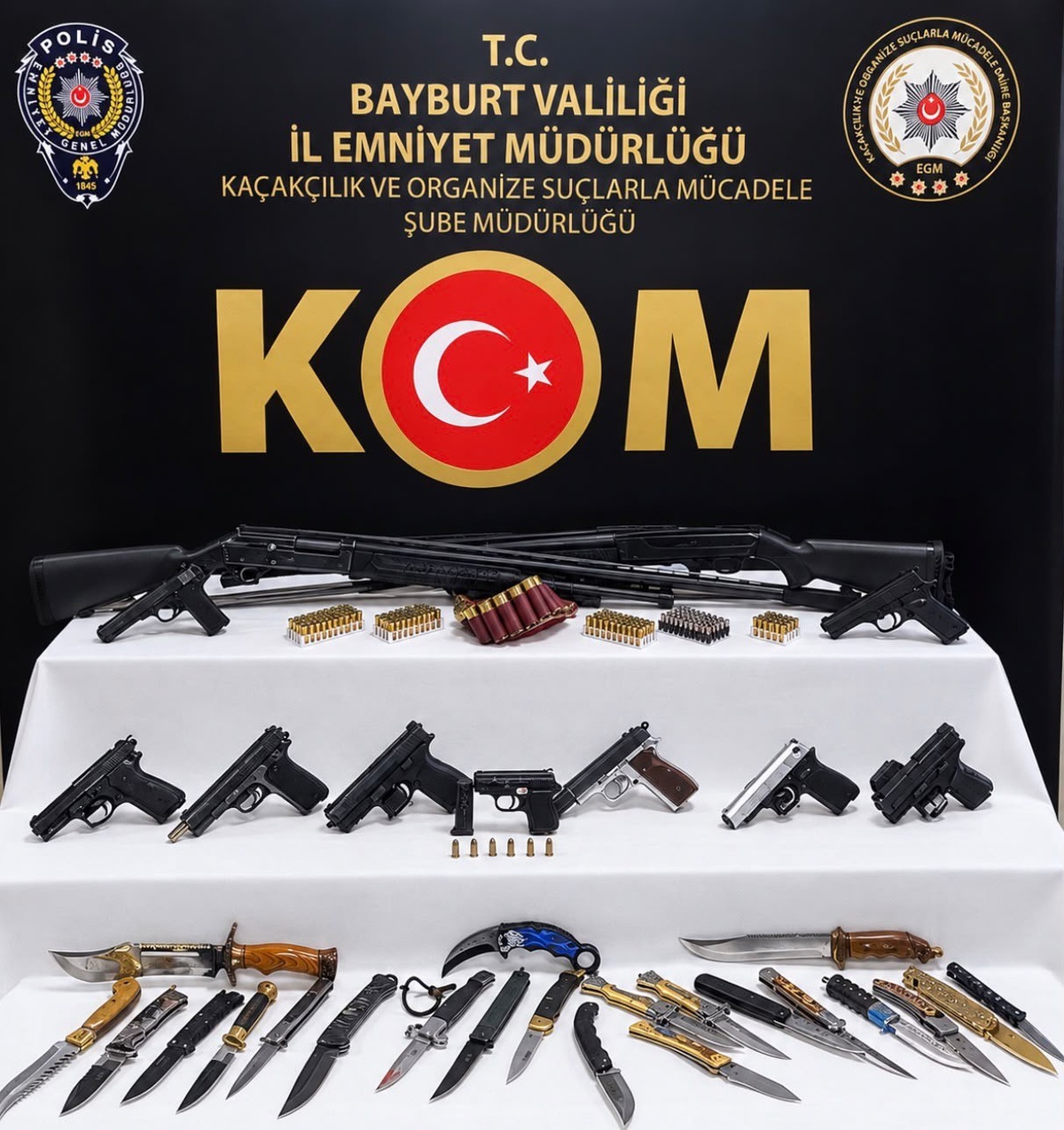 Bayburt ve Konya\'da silah operasyonunda 10 şüpheliye işlem yapıldı, 1 tutuklandı