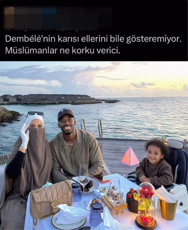 Dembele'nin karısına yapılan hadsiz yoruma bakar mısınız