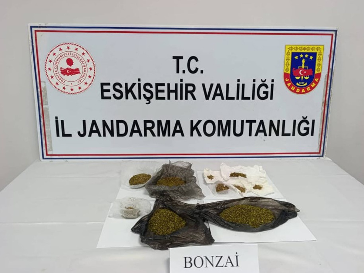 Eskişehir\'de jandarma araçta 174 gram bonzai ele geçirdi, 1 şüpheli tutuklandı