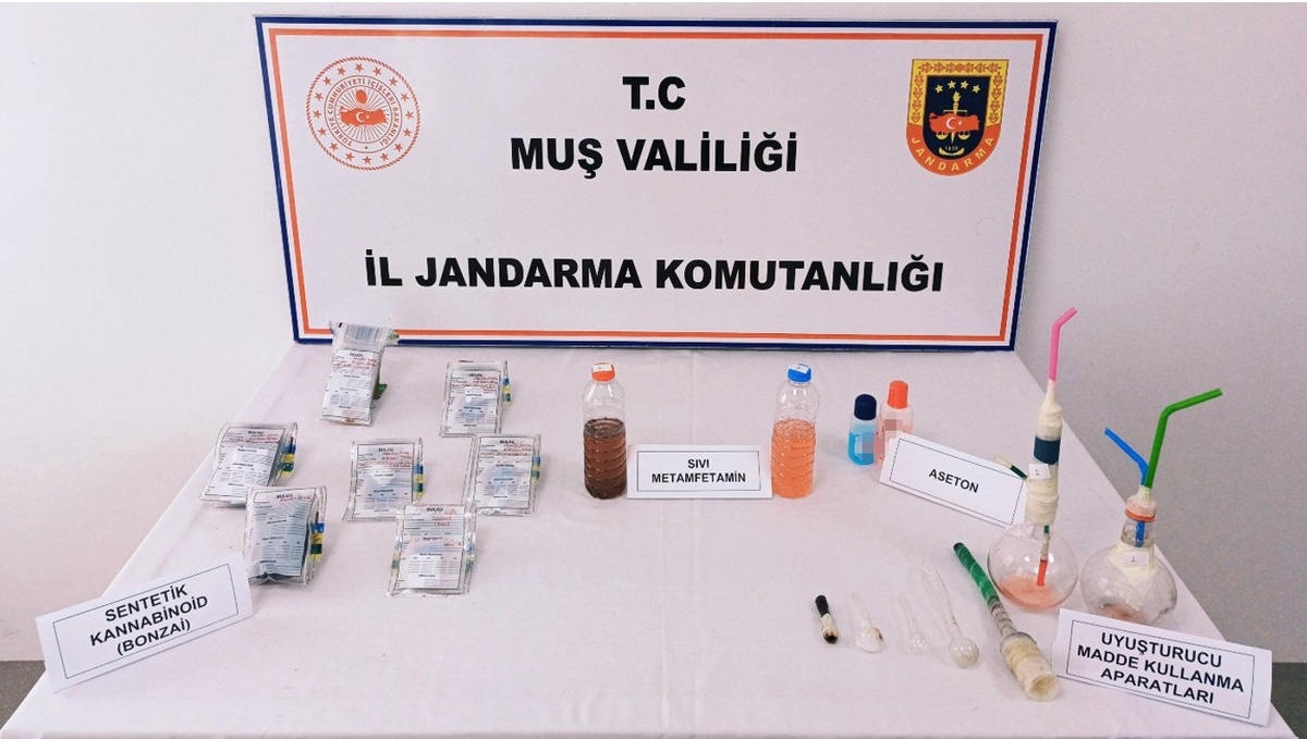 Muş\'ta iki ikamete operasyonda 604 gram uyuşturucu ele geçirildi, 1 şüpheli tutuklandı