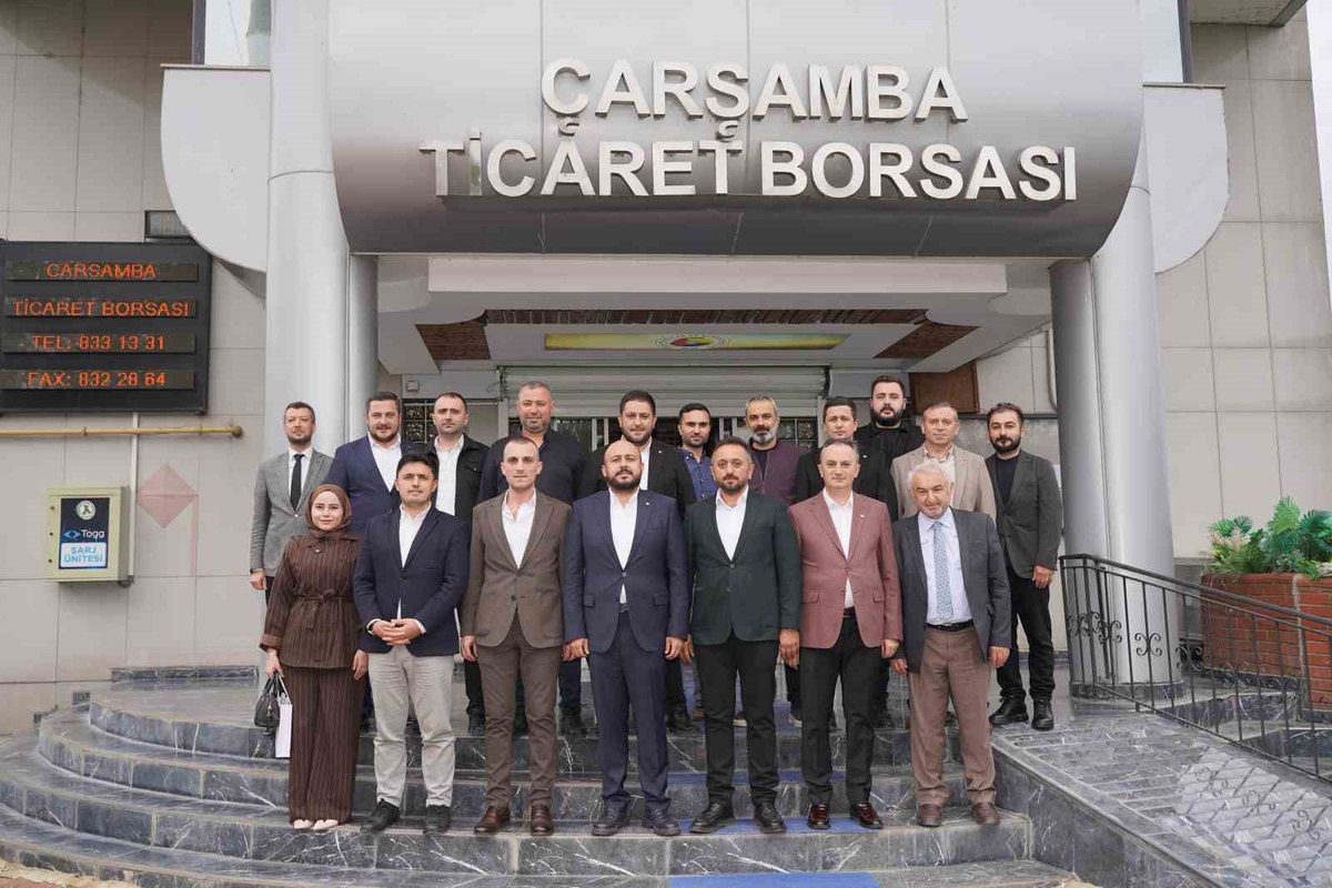 Samsun Çarşamba\'da Müftü ve ÇARGİAD, Ticaret Borsası\'nın yeni yönetimini ziyaret etti