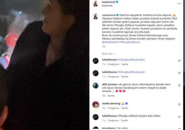 Yardım çağrısı yapmıştı! Nazan Öncel kepçeyle böyle kurtarıldı