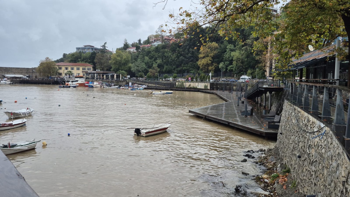 Zonguldak\'ta alüvyon liman suyunu kahverengiye döndürdü, eğitime 2 gün ara verildi