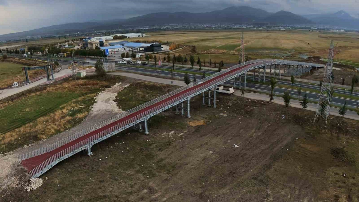 Erzurum\'da sürüler için yapılan 175 metrelik ekolojik köprü tamamlandı