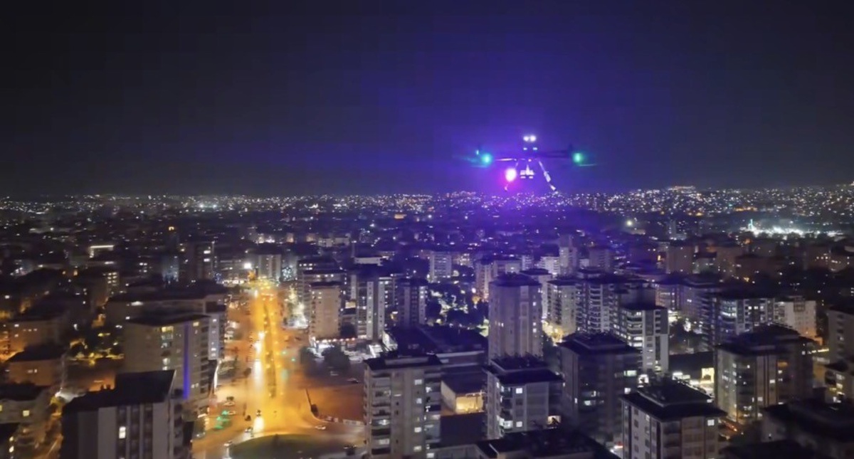 Gaziantep Emniyeti 36 dronla kritik noktaları havadan izliyor
