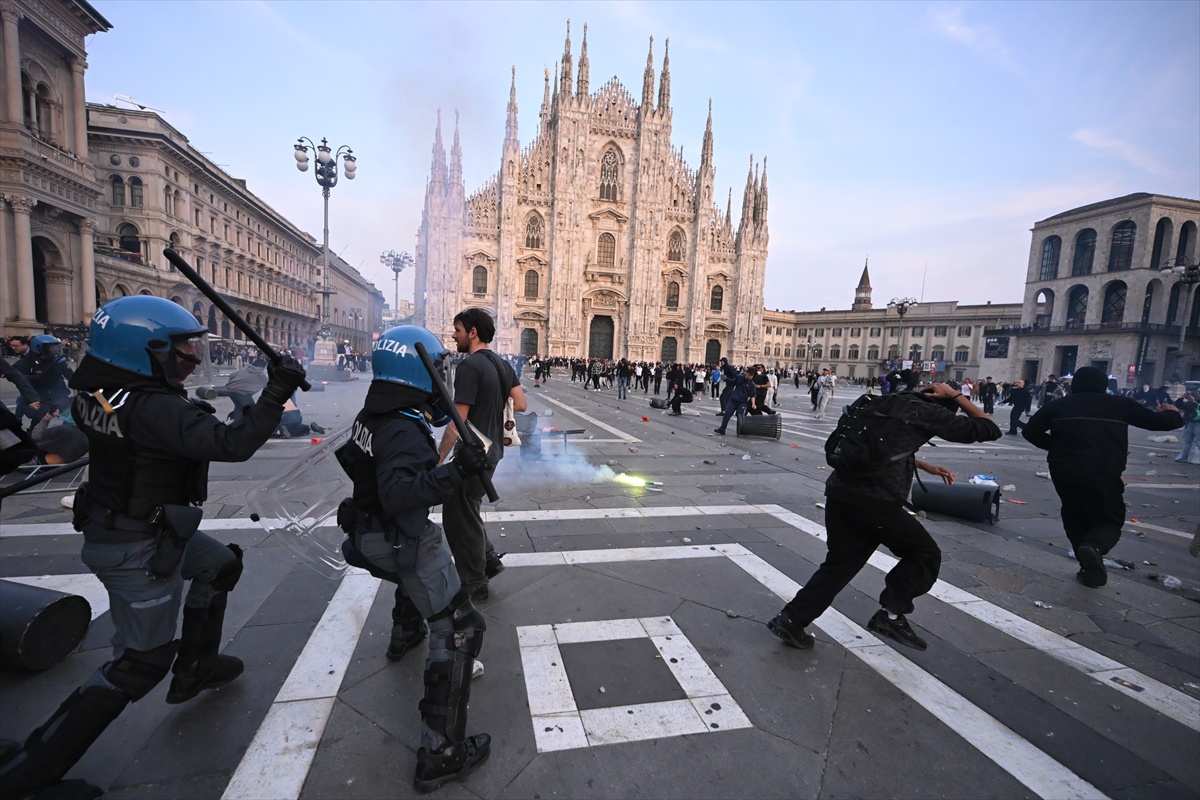 Meloni, Milano\'daki protestolarda polislerin yaralandığını açıkladı