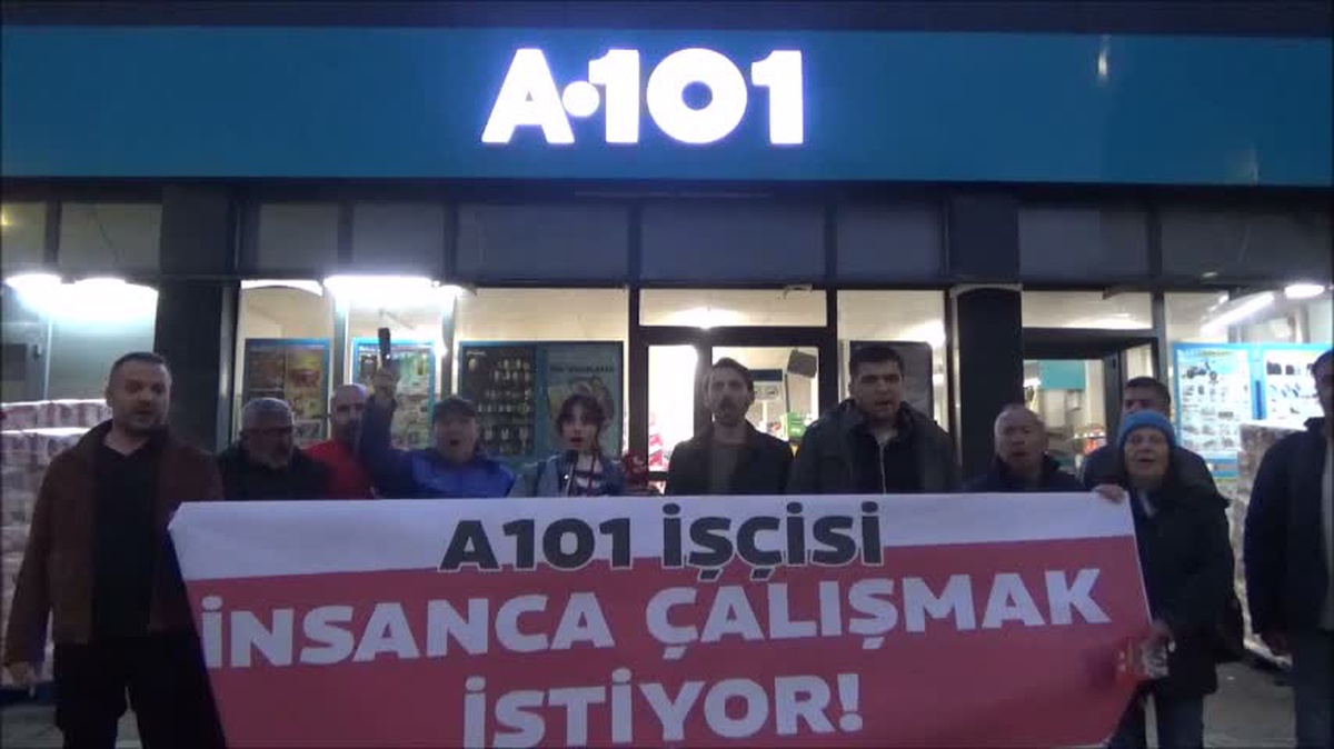 Sosyal İş Sendikası A101 işçilerinin su ve yemek talebini Bilecik\'te dile getirdi