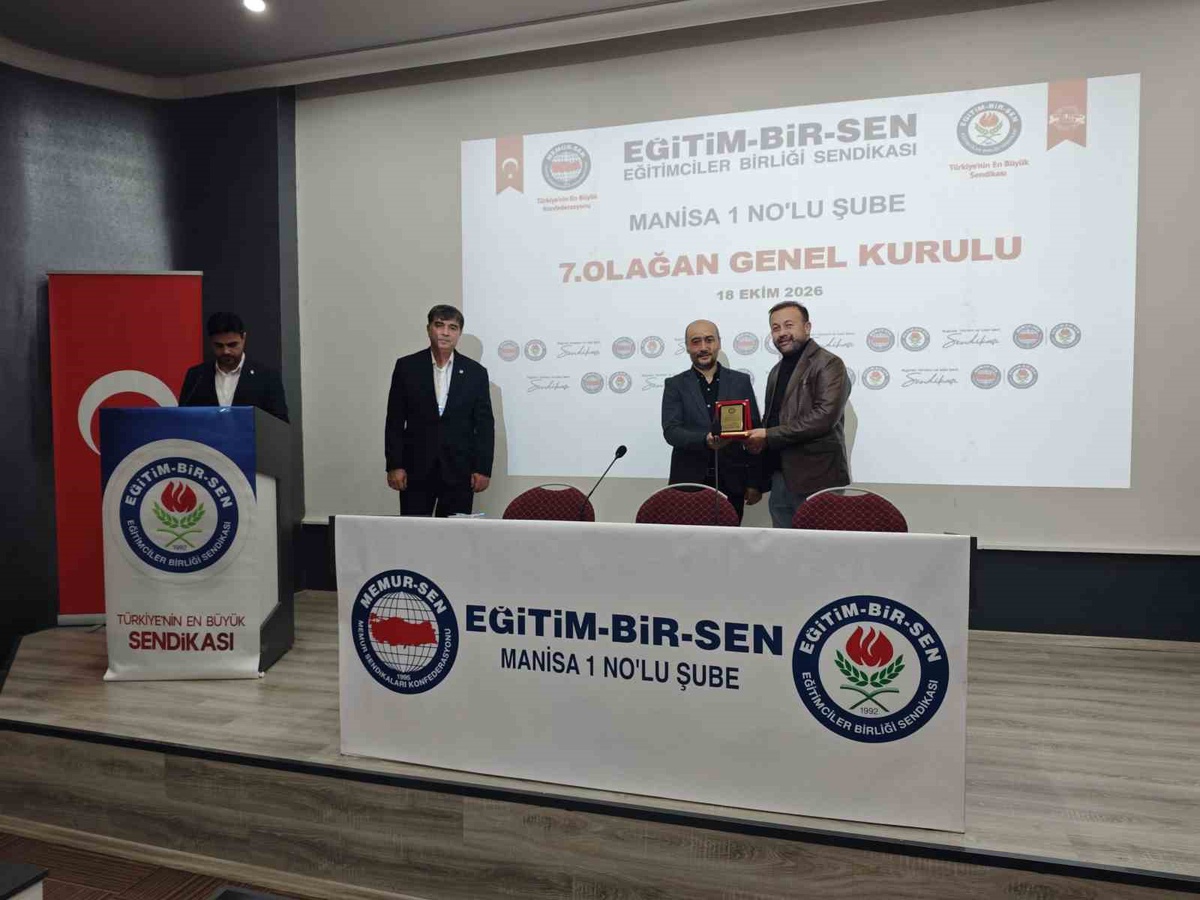 Eğitim-Bir-Sen Manisa Şubesinde Ahmet Yasav yeniden başkanlığa seçildi