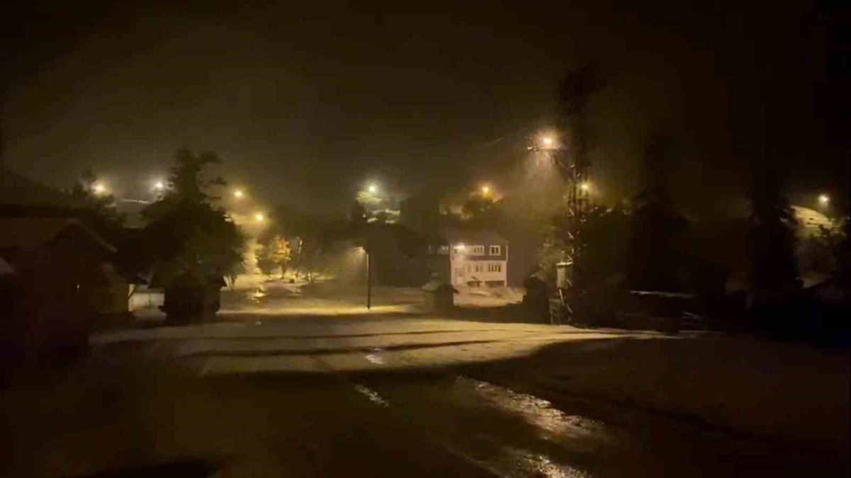 Sakarya Hendek\'te Çiğdem ve Dikmen yaylalarına mevsimin ilk karı gece yağdı