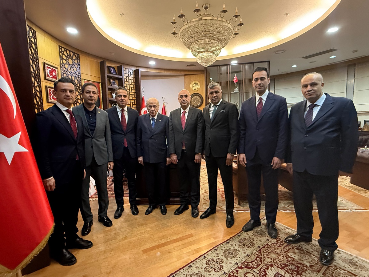 Baro Başkanı Üçüncü ile MHP Ankara İl Başkanı Doğan, Bahçeli\'yi ziyaret etti