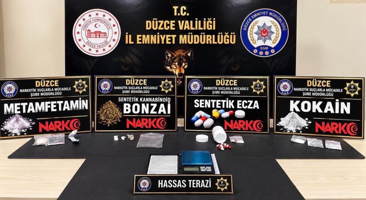 Düzce\'de uyuşturucuyla mücadelede 33 olay, 40 şüpheli ve 1 tutuklama kaydedildi