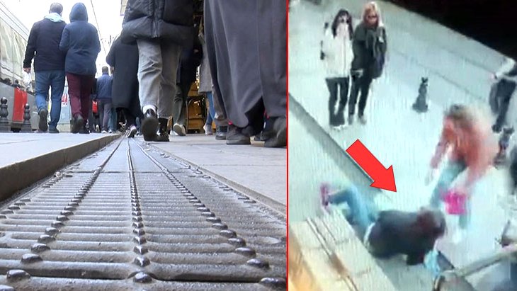 İstanbulluların kabusu oldu Kaldırımdaki yükseltiye ayağı takılan yayalar kendini bir anda yerde buluyor