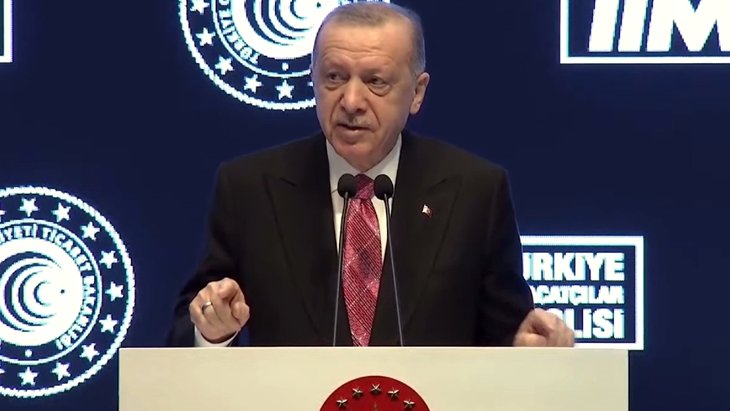 Son dakika: Erdoğan açıkladı: 2021 ihracatı 225 bilyon 368 milyon dolarla üstün dereceli kırdı.