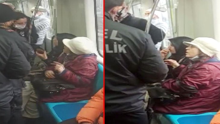 Marmaray’da maske takmayan kadınlar, herkesi çileden çıkardı O anlar kamerada