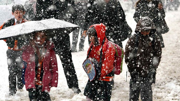 4 ilde eğitime kar arası Yoğun yağışlar nedeniyle okullar bir gün kapalı kalacak