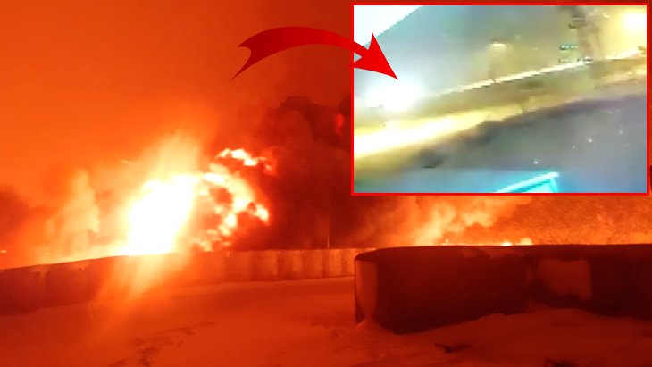 Kahramanmaraş’ta petrol boru hattında meydana gelen patlamanın görüntüleri ortaya çıktı