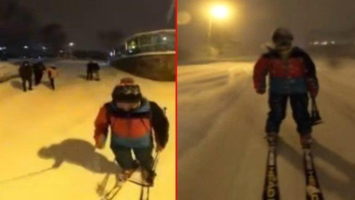 Karın tadını birlikte birim tane o çıkardı Avcılar’dan Firuzköy’e ski yaparak gitti