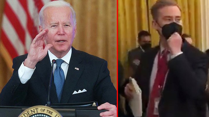 Mikrofonu açıkça unutan Biden’dan kendisini kızdıran muhabire küfür