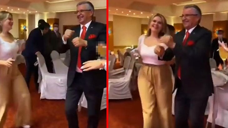 Kemer Belediye Başkanı, Ukraynalı fenomenlerle dans edip doyasıya eğlendi