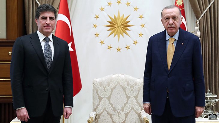 Beştepe’de sürpriz görüşme Erdoğan, IKBY Başkanı Neçirvan Barzani’yi kabul etti