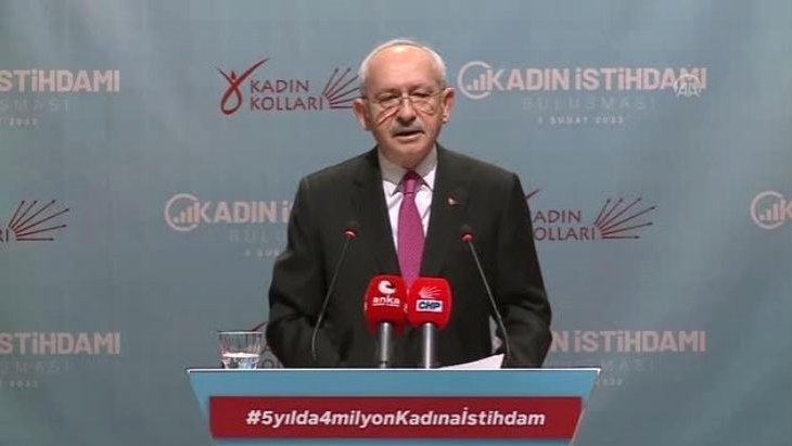 Kılıçdaroğlu: Devlet yönetiminde minimum yüzdelik 35 eş istihdamı lafı veriyorum