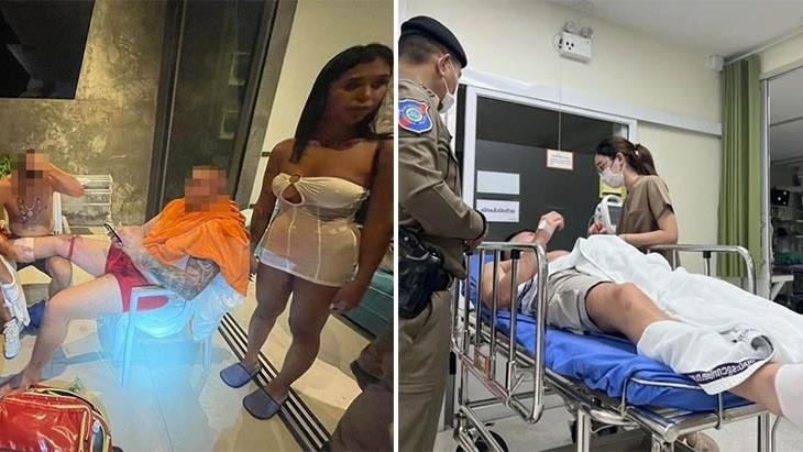Phuket'te İngiliz turistler arasında çıkan kavgada bıçaklar havada uçuştu