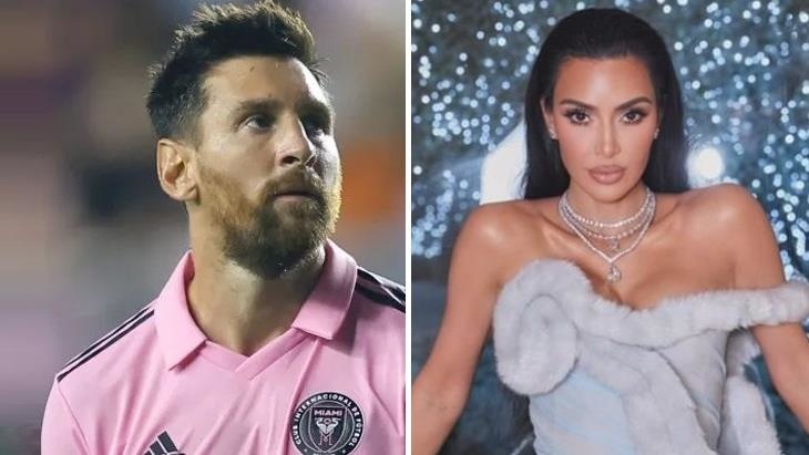 Kim Kardashian'ın oğlu Saint, Lionel Messi ile sahaya çıktı