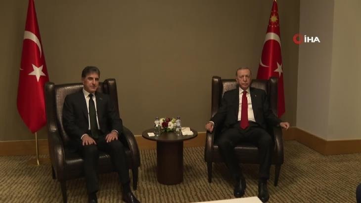 Neçirvan Barzani ile görüşen Erdoğan’dan bölge ülkelerini kalkındıracak projeye tam destek