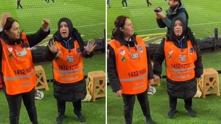Bu kadınlar o taraftarları nasıl durdursun Herkes Trabzonspor-Fenerbahçe maçındaki görevli güvenlikleri konuşuyor