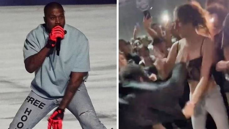Kanye West’in konserinde ortalık karıştı Trans birey önüne geçen herkesi yumrukladı