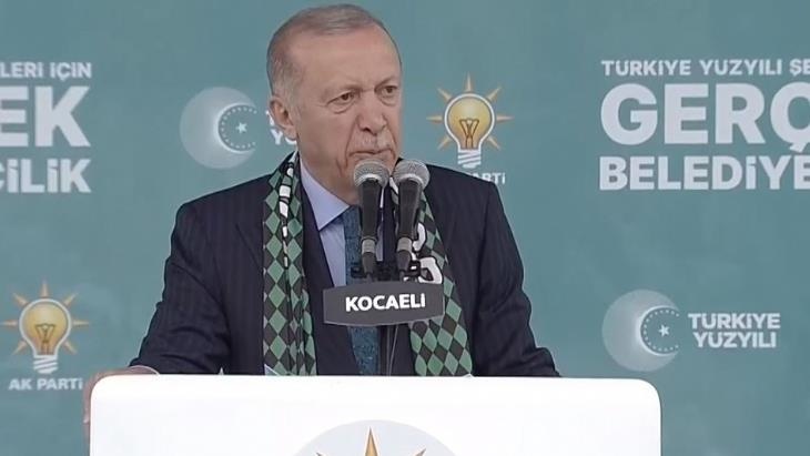 Cumhurbaşkanı Erdoğan, Kocaeli de atılan slogan karşısında şaşkınlık yaşadı