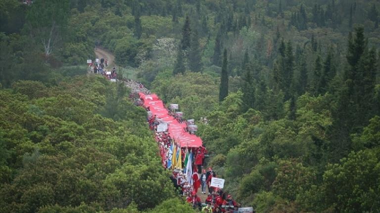 Çanakkale’de Atatürk’ün tarihi emri verdiği 57. Alay’a vefa yürüyüşü