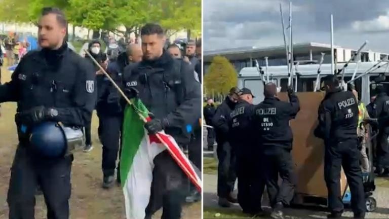 ABD deki Filistin protestoları Almanya ve Fransa ya da sıçradı! Polis gözaltıları canlı yayına yansıdı