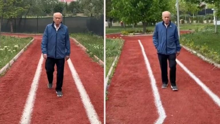 MHP Genel Başkanı Devlet Bahçeli'nin yürüyüş videosu gündemde