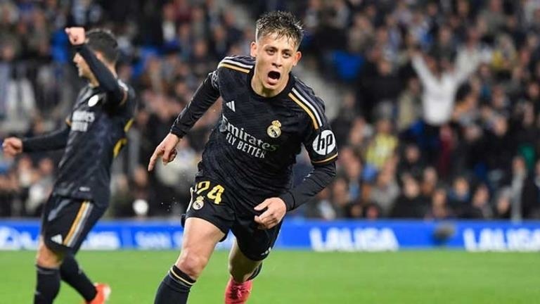 Milli gururumuz Arda G�ler, ilk 11'de ba�lad��� ma�ta gol�n� att�