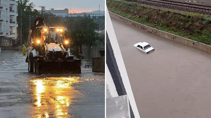 Ankara’da sağanak yağış etkili oldu, sokaklar göle döndü