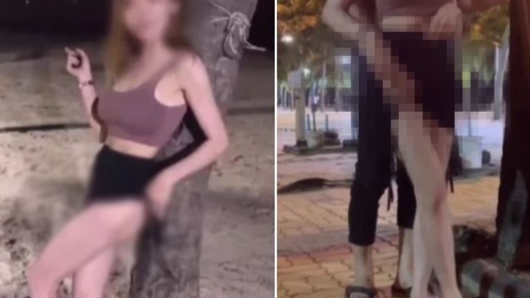 Plajda cinsel ilişki skandalı OnlyFans için video çeken kadın tepkiler sonrası yakalandı